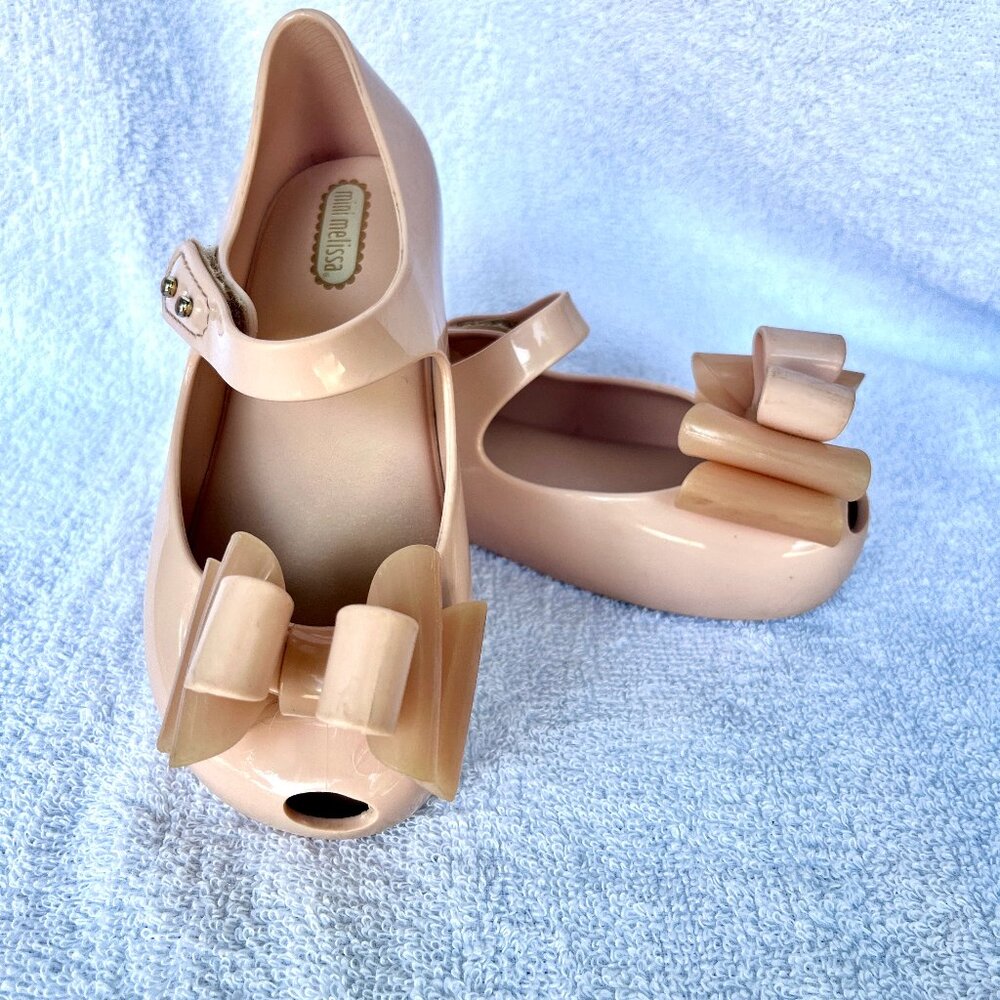 Mini Melissa Girls Light Pink Ultragirl Triple Bow